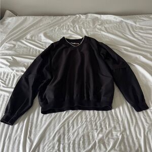 Vintage Grand Slam Black V-Neck Golf Windshirt Pullover Mesh Lined Medium